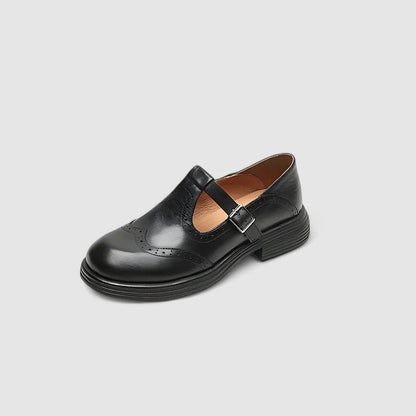 Emily | Classic Women’s Leather T-Strap Shoes