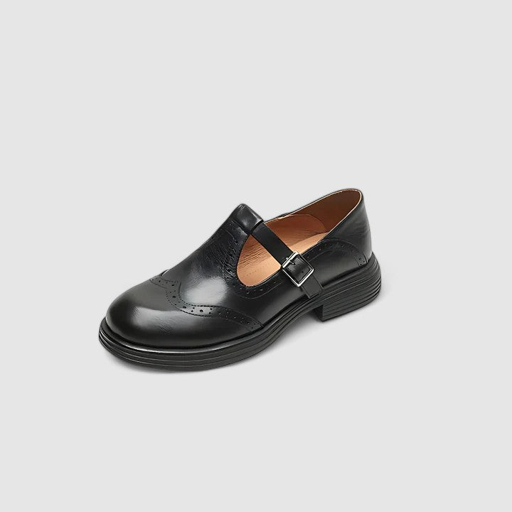 Emily | Classic Women’s Leather T-Strap Shoes