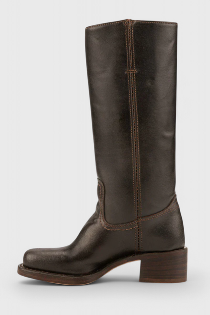 Ella | Women’s Leather Knee-High Boots with Heels